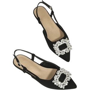 ⭐️⭐️NWT A new day Elegant Black Slingback Heels size #6.5 memory foam ⭐️⭐️